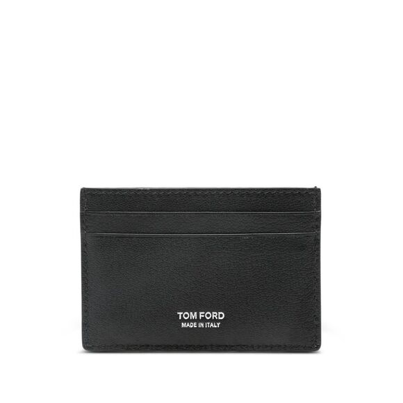 Tom Ford Men Logo-Print Leather Cardholder